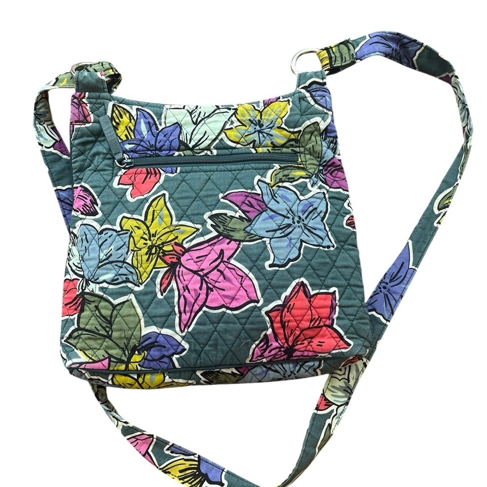 Vera Bradley Hipster Falling Flowers Quilted Crossbody Bag - Picture 2 of 6